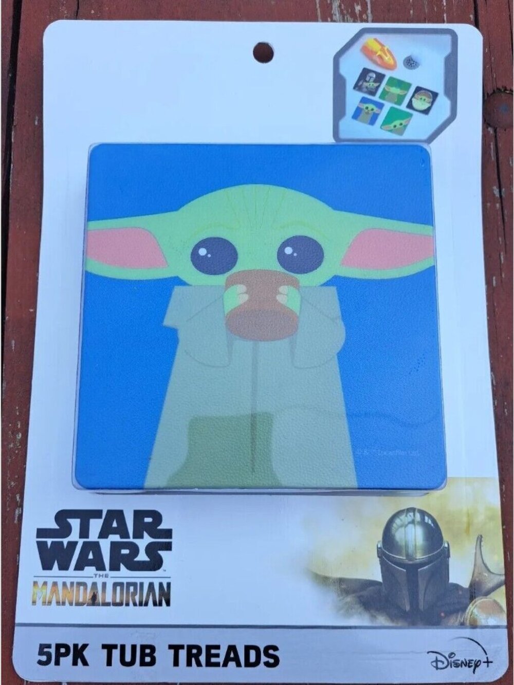 Disney Star Wars Mandalorian Baby Yoda 5 Pk Set Anti Slip Tub Treads Child Grogu